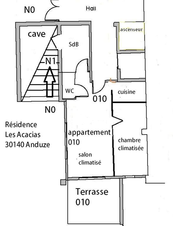 Appartement 10 Des Acacias Anduze Kamer foto